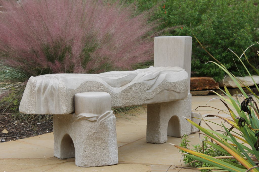 River Bench Commissions Limestone